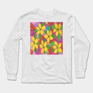 Tropical Plumeria Garden Long Sleeve T-Shirt